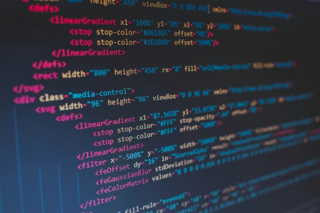 Code editor showing programming syntax