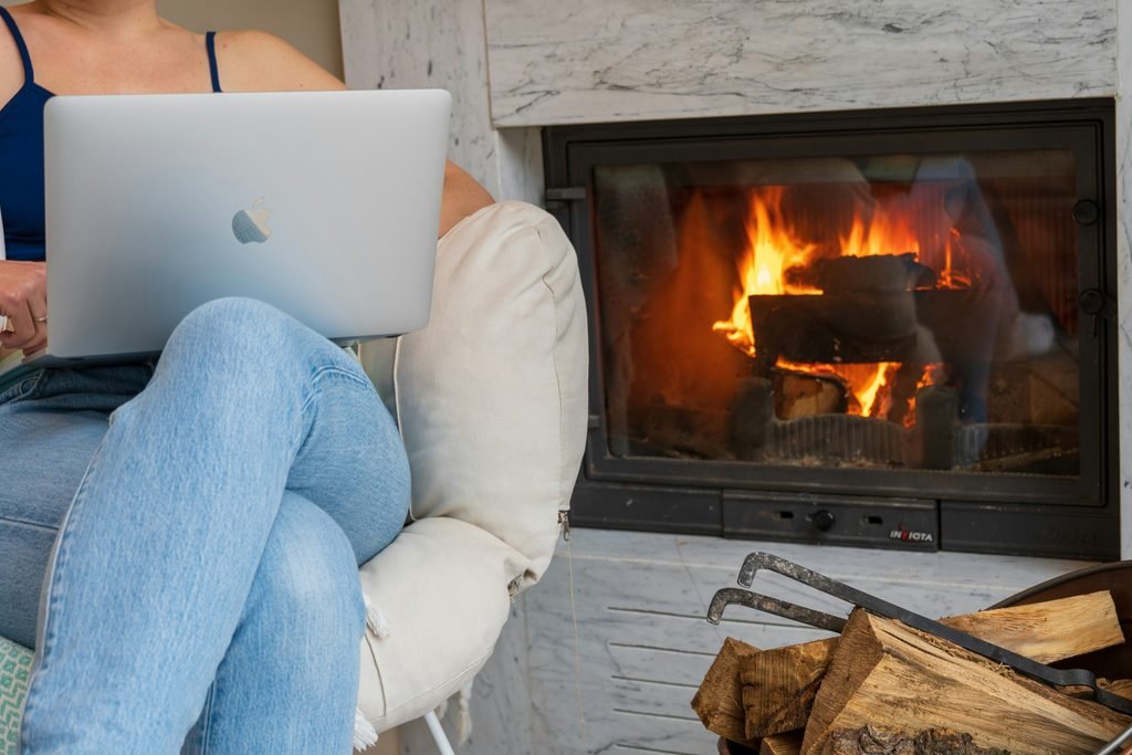 Person working from home office