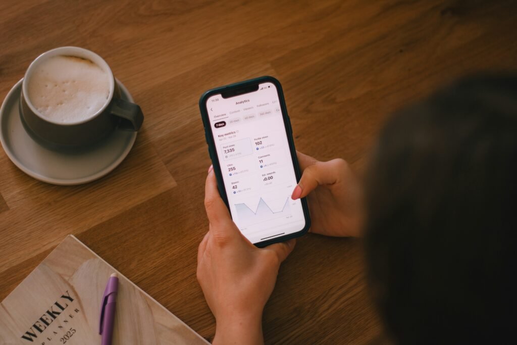 Journaling app open on phone screen